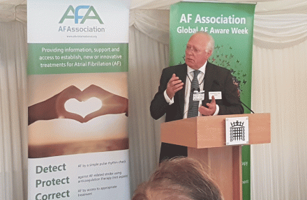 Speaker at the launch event in the UK Parliament